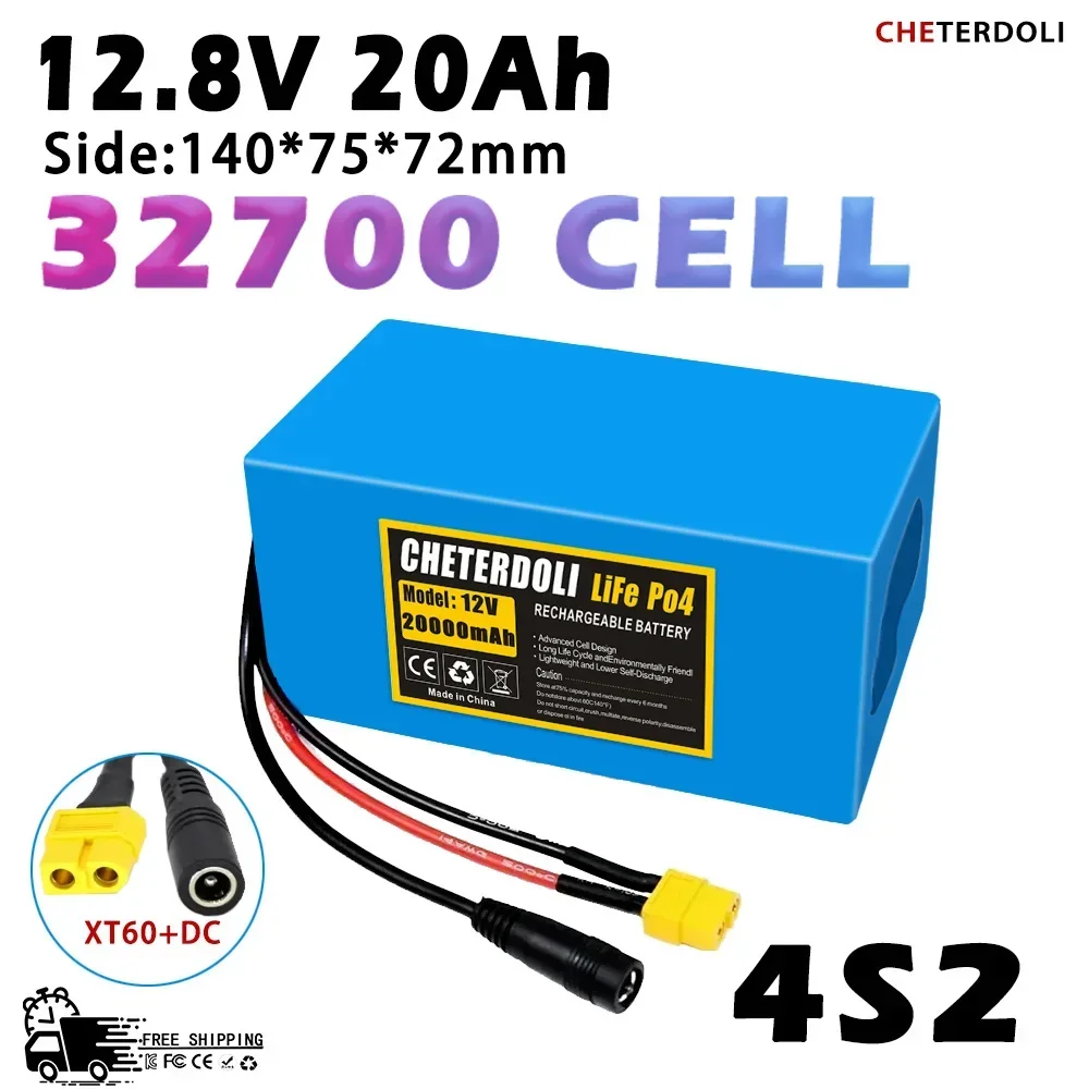 32700 Lifepo4-Akku, 12-V-Akku, 30.000 mAh, 4S3P, integriertes 40 A, symmetrisches BMS für Elektroboote und unterbrechungsfreie Stromversorgung. Image