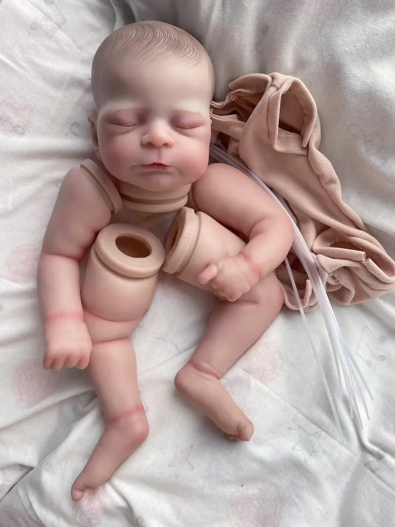 21 Zoll bereits bemalte Kits Reborn-Puppenteile Timothy Soft Touch unvollendetes DIY-Puppenset 3D-bemalte Haut mit sichtbaren Adern Image