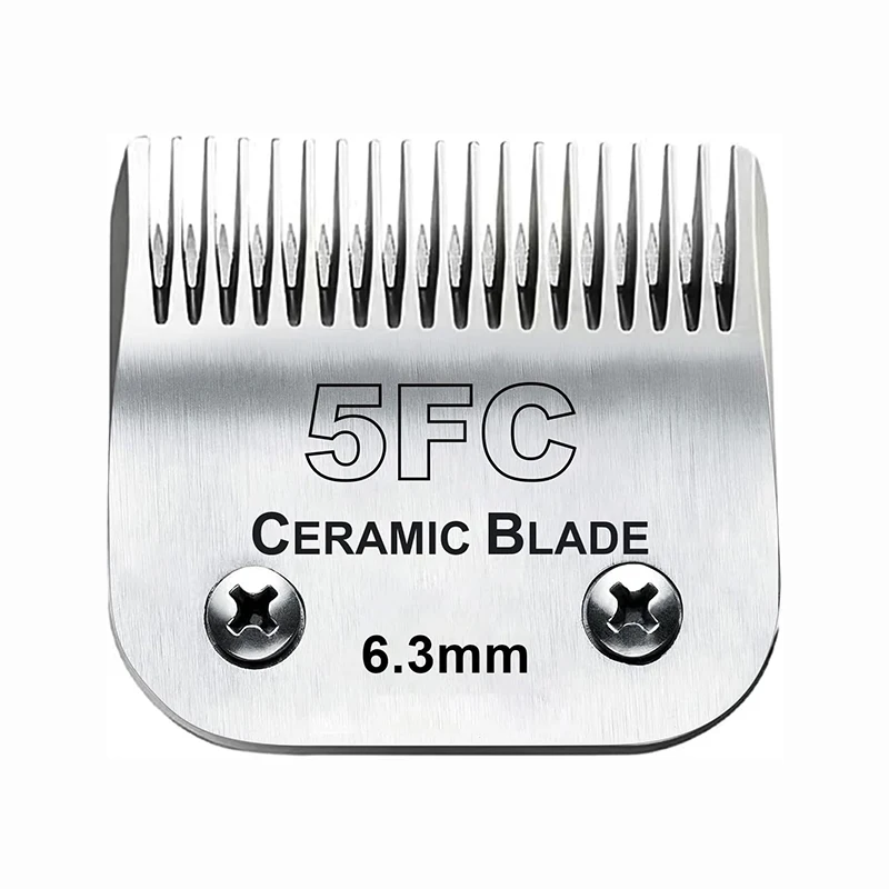 5FC Blade Dog Grooming Clipper Ersatzklingen, kompatibel mit Andis Hundeschermaschinen, abnehmbare Keramikklinge und Edelstahl Image