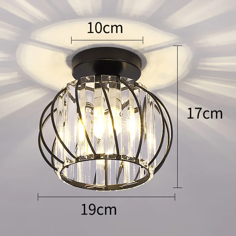 1-Licht schwarz LED-Licht Decke moderne hängende Luxus Kristall Decken leuchten für Esszimmer Schlafzimmer