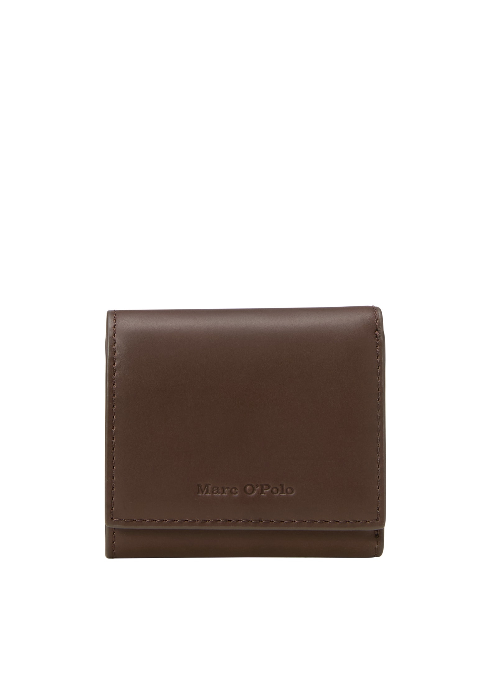Geldbörse MARC O'POLO "aus glattem Rindleder", Damen, braun, Leder, unifarben, Kleinlederwaren