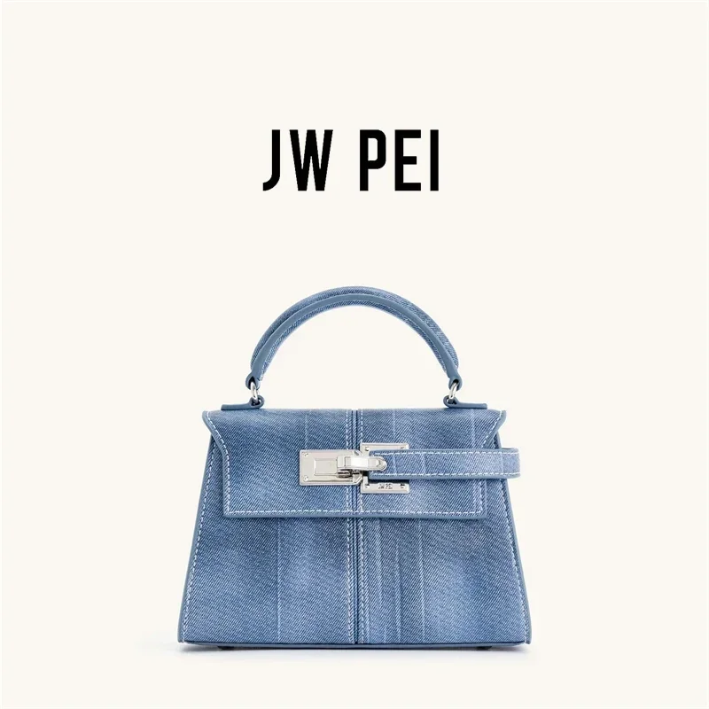 JW PEI Damenhandtasche Elise Designer Fashion 2025, neue Denim-Blau-Einkaufstasche, kleine quadratische Umhängetasche, Premium-Damentasche