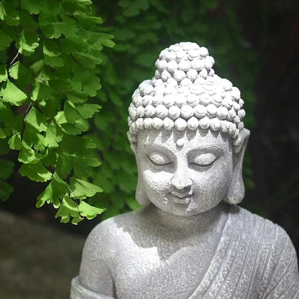 2025 Buddha-Statue, Vintage-Garten, für drinnen und draußen, Garten, Zen-Buddhismus, Figur, Skulptur, Zuhause, Büro, Geschäft, Dekor, Ornament, Neu
