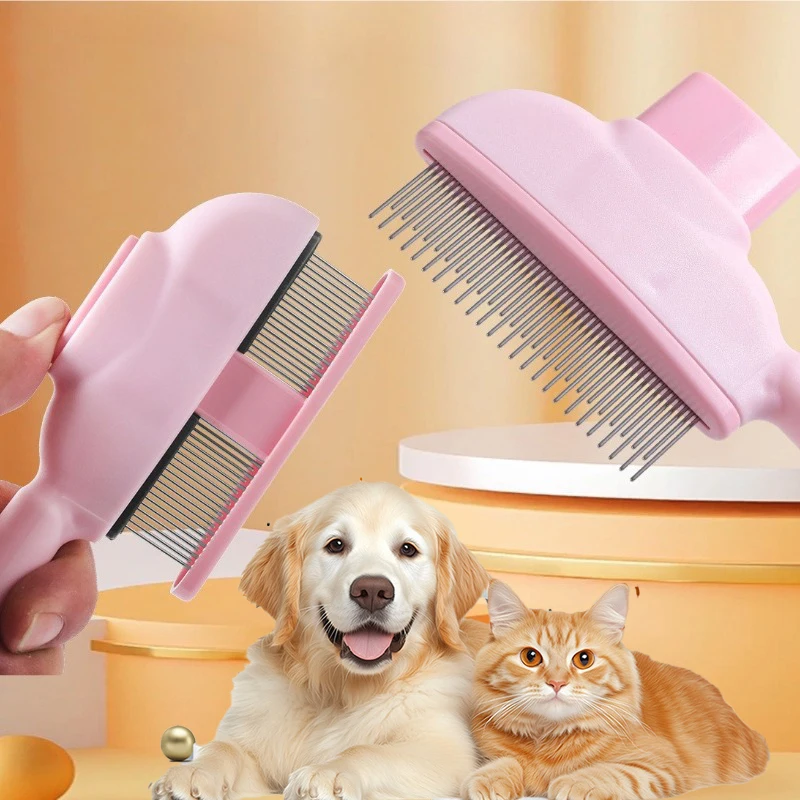 Haustier Katze Kamm Katze und Hund Haar Entfernung Pinsel Kätzchen Haar Haarausfall Massage Kämme Reinigung Pflege Katze Pinsel Heimtierbedarf Image