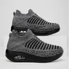 Neue Stil Socken Fliegen Weben Große Größe 36-43 Wanderschuhe Frauen Atmungsaktive Casual Turnschuhe Damen Slip-on Keile müßiggänger Schuhe