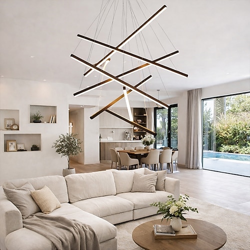 LED Pendelleuchte 3/5/7/9 Köpfe Cluster Design Sputnik Design Kronleuchter für Esszimmer Schlafzimmer Pendelleuchten 110-240V nur dimmbar mit Fernbedienung Image