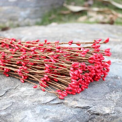 100 künstliche Osterbeerenstiele – farbenfrohe Kunststoffblumendekoration für DIY-Kränze und Frühlingsdeko für Zuhause Eventdekorationen, perfekt für Ostern, Valentinstag, St. Patrick's Day und Image