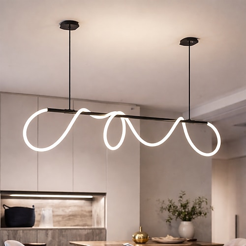 120 cm Single Design Kronleuchter Metall Kieselgel Künsterlischer Stil Moderner Stil Stilvoll Lackierte Oberflächen LED 110-120V 220-240V Image