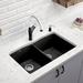 Blanco Diamond SILGRANIT 32" L x 19.36" W Double Basin Undermount Kitchen Sink Granite in Black/Gray/White | 9.5 H x 19.36 D in | Wayfair 440184