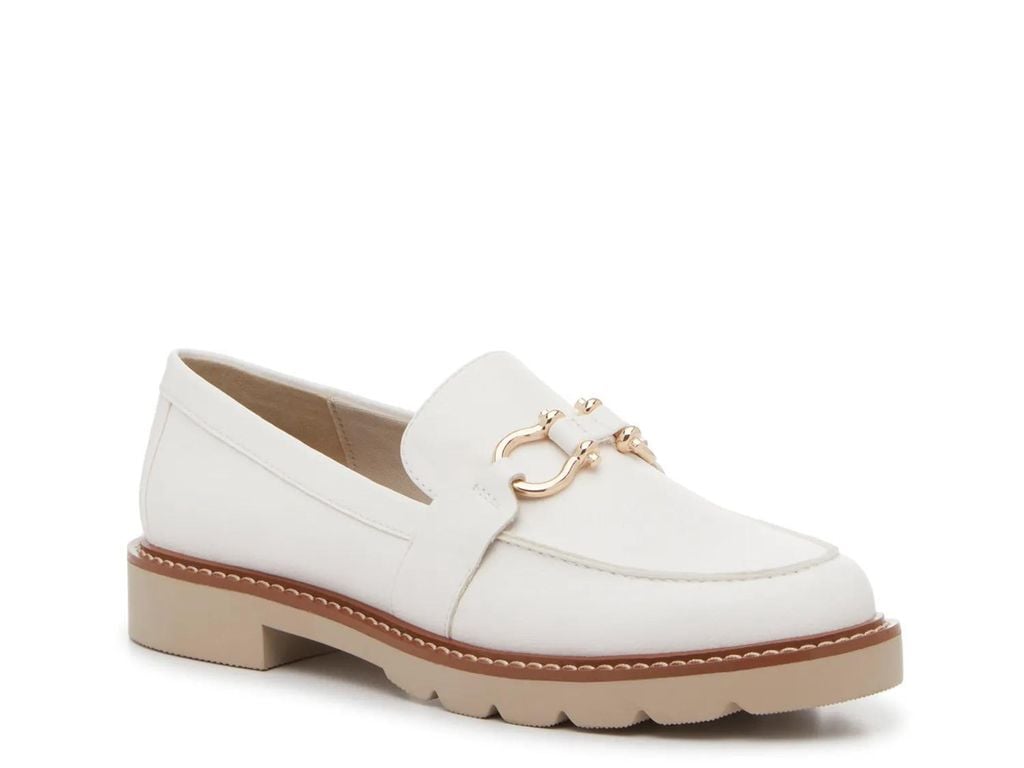 Ezra Loafer - White - Anne Klein Flats