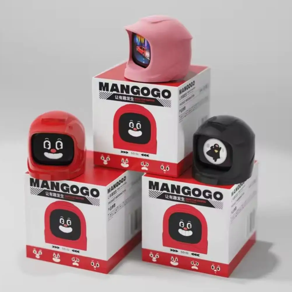 New Mangogo Smart Car Electronic Pet Interactive Robot With Mood Display Magnetic Shells AI Driving Companion Car Decoration