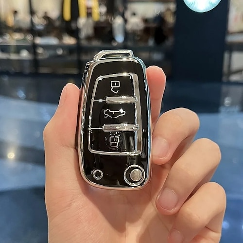 Copertura Della Cassa Chiave dell'automobile Borsette Fob per Audi A1 A3 A4 8P 8L 8V A5 B6 B7 A6 A7 C5 C6 Q3 Q5 Q7 4F S3 S4 S6 RS3 TT TPU Protezione Chiave