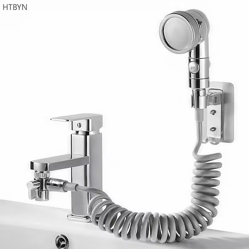 soffione doccia portatile con getto regolabile - prolunga per rubinetto da bagno in acciaio inossidabile 304, tubo flessibile staccabile per vasca da bagno lavandino, design ergonomico per un bagno