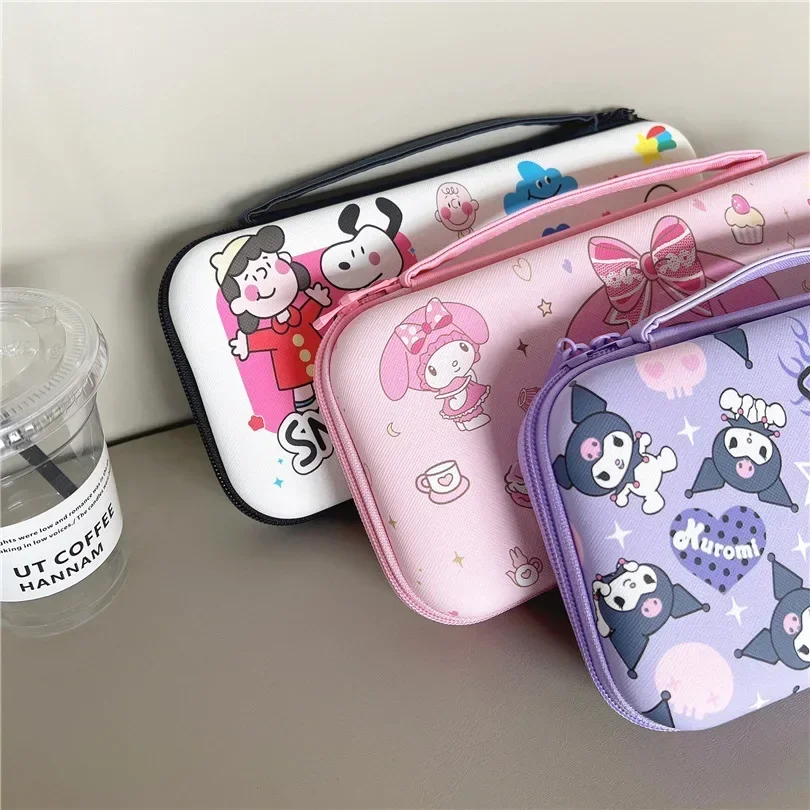 For Nintendo Switch OLED Carrying Case Cute Hello Kitty Kuromi Switch Lite Storage Bag Game Hard Box Accessories Portable Pouch