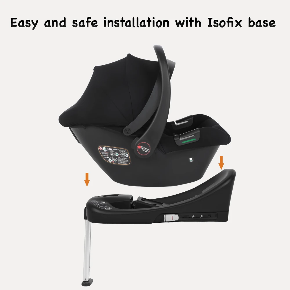 Baby-Autositz für Neugeborene, 0–12 Monate, max. 12 kg, Sonnendach, gepolsterter Sitz, 3-Punkt-Sicherheitsgurt, Seitenschutz, I-Größe, Baby-Auto, Meer Image