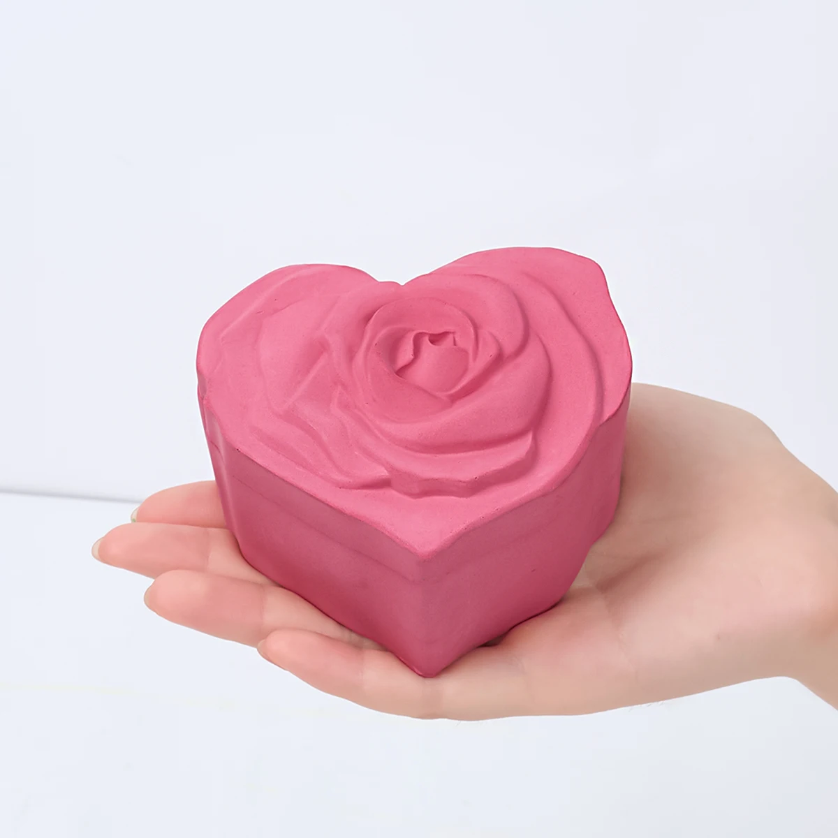 Geschnitzte Rosen glasform 3d Beton zement Liebe Duft kerze Vorrats glas mit Deckel Harzform DIY Handwerk Geschenk Wohnkultur liefert Image