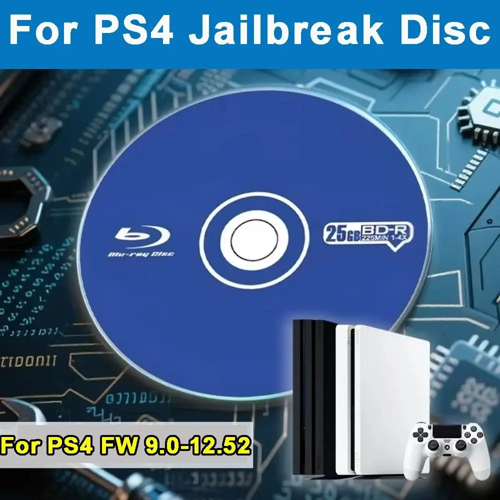 Für Firmware 9.0-12.52 BD-JB Disc Kein PC erforderlich 1 Click Boot All-in-One Jailbreak Disc Homebrew Play Backup-Spiele für PS4 Image