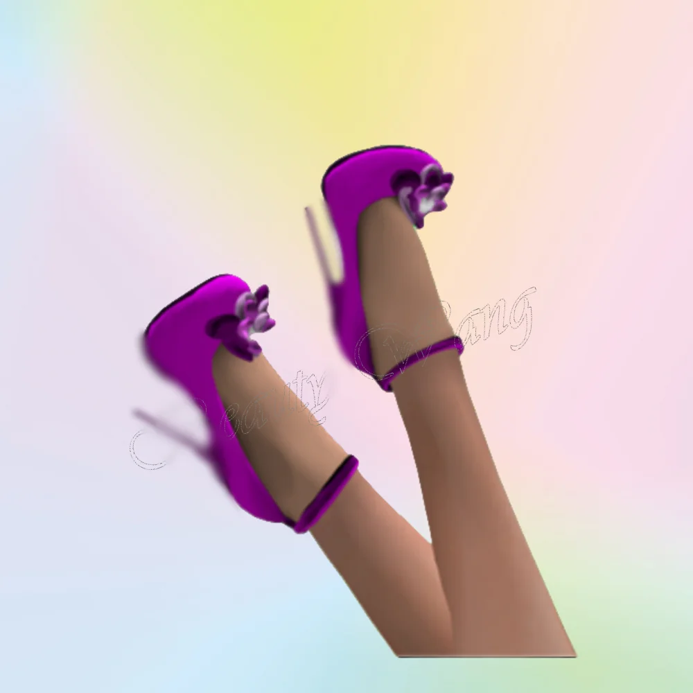 Rosa Schleife Knoten Pumps 12 cm Knöchel Schnalle Runde Kappe Schuhe für Frauen Spike High Heels Sexy Party Schuhe Neue Zapatos para Mujere