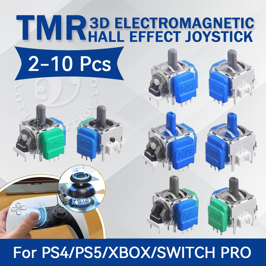 10 Pcs TMR Effect Joystick Replacement for PS5/PS4/XBOX /XBOX ELITE Controller Anti-drift Gamepad 3D Analog Sensor Accessories