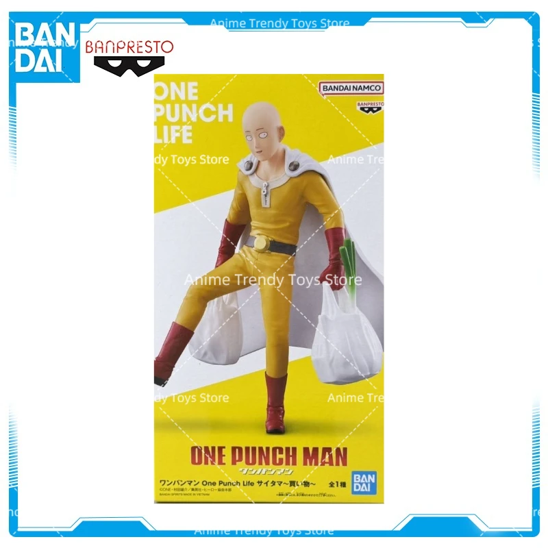 Originale BANDAI Anime ONE PUNCH MAN Action Figure Giocattoli One Punch Life Saitama Collezione di modelli BANPRESTO Regalo di Natale WY