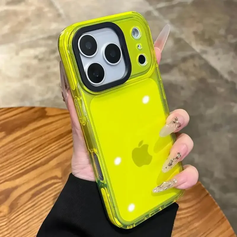 Custodia per telefono Airbag trasparente di lusso per iPhone 17 Air 16 Pro Max 15 14 13 12 11 Paraurti a contrasto Custodia trasparente in TPU antiurto