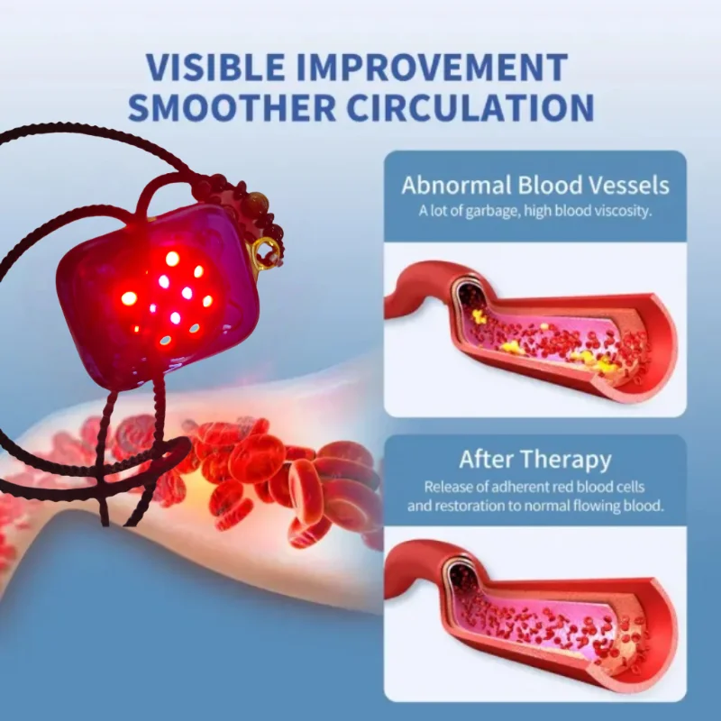 Kein Nebenwirkung, Laser-Blutbestrahlung, 650 nm Diodenlaser-Physiotherapie, fördert den Durchblutung für die häusliche Pflege Image