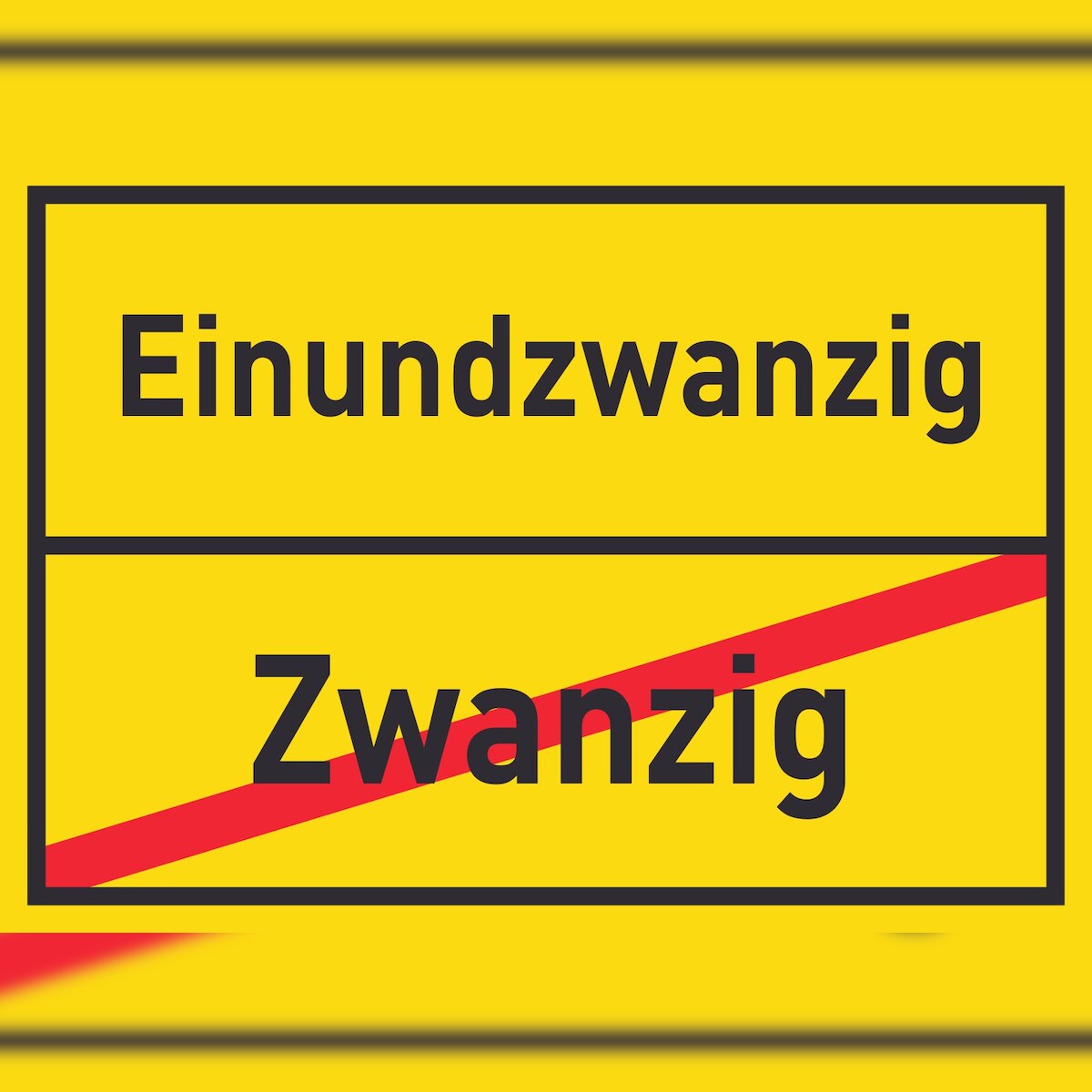 HB-Druck Einundzwanzig Zwanzig Schild Ortsschild A3 (297x420mm) Image