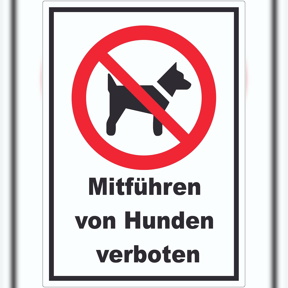 HB-Druck Mitführen von Hunden verboten Aufkleber A3 (297x420mm) Image