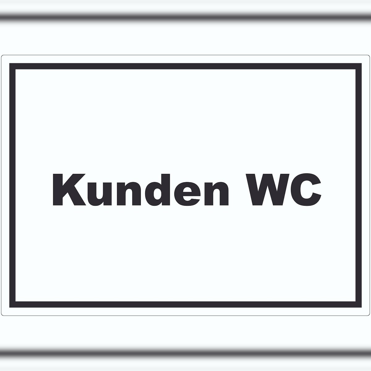 HB-Druck Kunden WC Aufkleber mit Text Toilette waagerecht A7 (74x105mm) Image