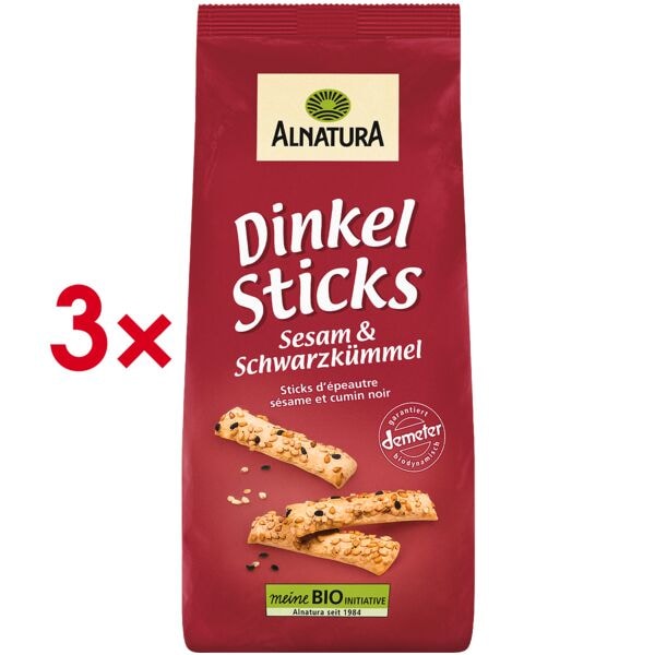 Alnatura Bio Dinkelsticks »Sesam & Kümmel« je 150 g 3 Stück Image