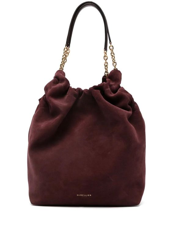 Miami Suede Shoulder Bag - Red - DeMellier London Shoulder Bags