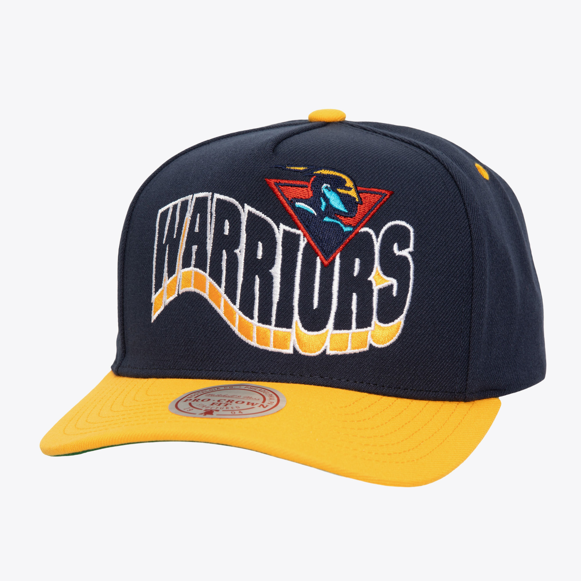 Golden State Warriors Mitchell & Ness gewellte Pro Snapback-Kappe Image
