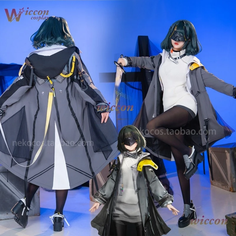 Spiel-Outfit Arknights Endfield Administrator Cosplay-Kostüm mit Mantel, Handschuhen und Perücke für Damen, Halloween-Party Cosplay Image