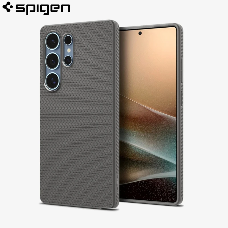 Luxuriöse Flüssigsilikon-Spigen-Hülle für Samsung Galaxy S24 Ultra S24 Plus, matte Textur, stoßfest, ultradünn, weiche Rückseite Image