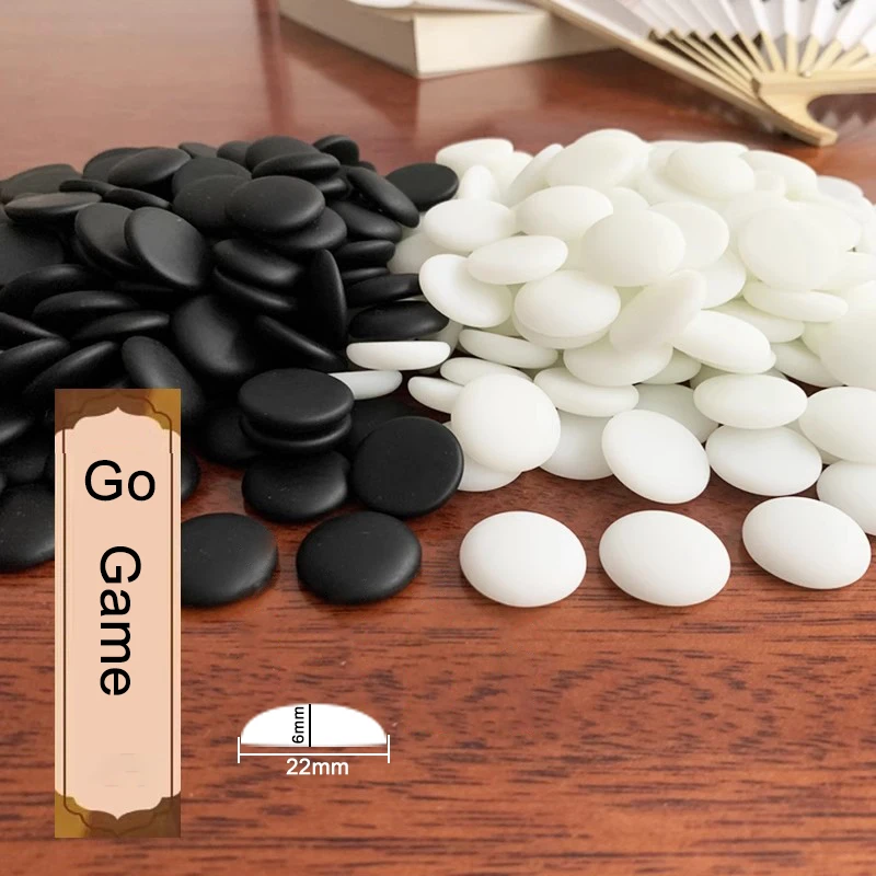 Go Game Schachspiel, Weiqi-Brettspiel, 361 D2,2 cm Melamin-Schachfiguren, kein Schachbrett, chinesisches Schachspiel, Tischspiel, Wuziqi Image