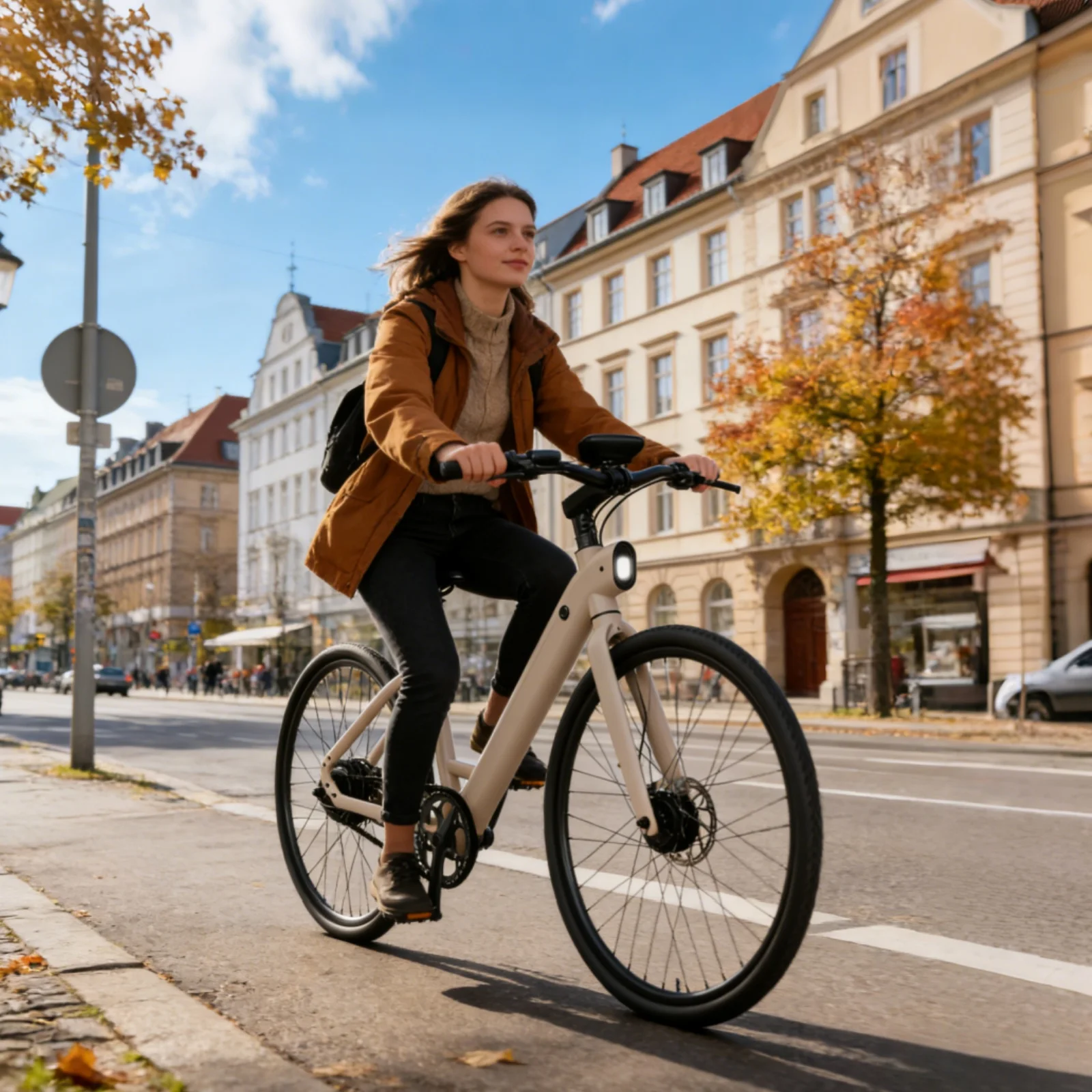 Freedare Elektrofahrrad für Erwachsene, City Commuter E-Bike mit leisem Riemenantrieb – 250 W 36 V 10 Ah Akku, Aluminium Elektrofahrrad Image