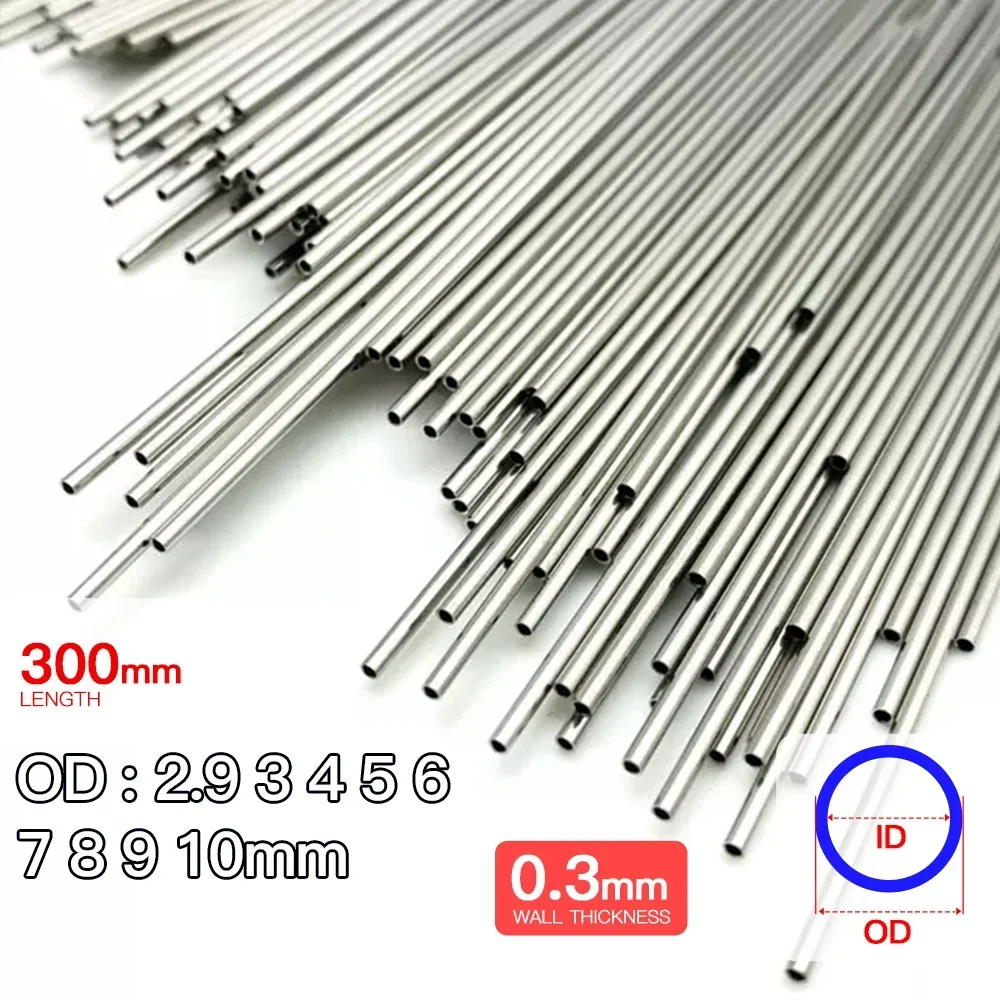 2 stücke-15 stücke Aluminium rohr 0,3mm Dicke 3-10mm oder gerade 300mm lang, rundes 6063 Legierung srohr, dünnwandiges Aluminium rohr Image