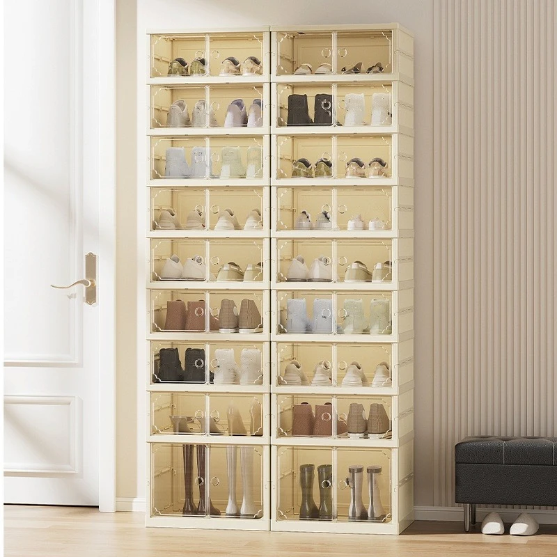 1Pc Haushalt Faltbare Schuh Schrank Installation-Freies Multi-Schicht Schuh Schrank Kunststoff Transparent Lagerung Schuh Box