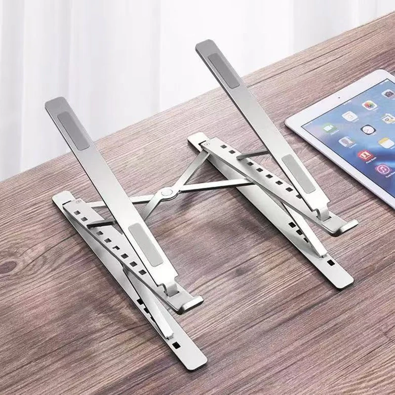 MacBook Laptop-Ständer, zusammenklappbar, verstellbar, Aluminium, für Computer, PC, Tablet-Ständer, Notebook-Tisch, Laptop-Halter, Wärmeableitung Image