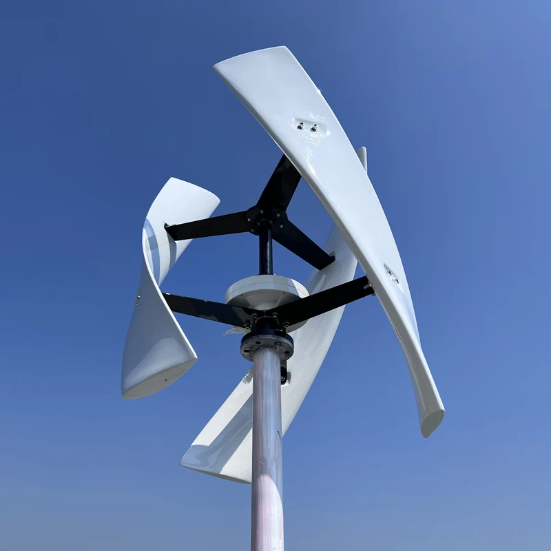 24V 48V Vertikale Windturbine für Haushalte, geräuscharm und effizient, 10 kW 20 kW Windmotor mit Steuerung und Flanschplatten-Kit Image