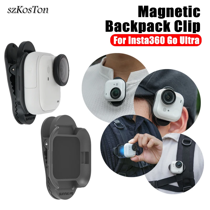 Rucksack-Clip-Halter für Insta360 Go Ultra Anti-Shake 360-Grad-Drehung Clip-Halterung für Insta360 Go Ultra Sportkamera-Zubehör Image