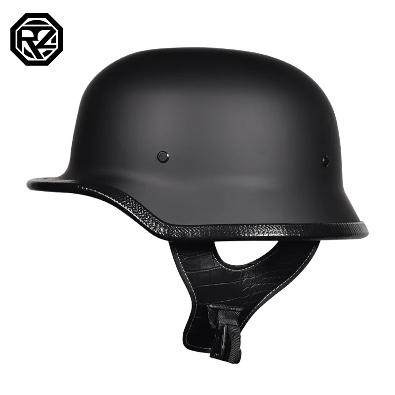 ORZ-309-Soldat Helm Retro Halbhelm Motorrad Männliche und Weibliche Motorrad Persönlichkeit Deutscher Schöpfkelle Helm Elektrofahrzeug Image