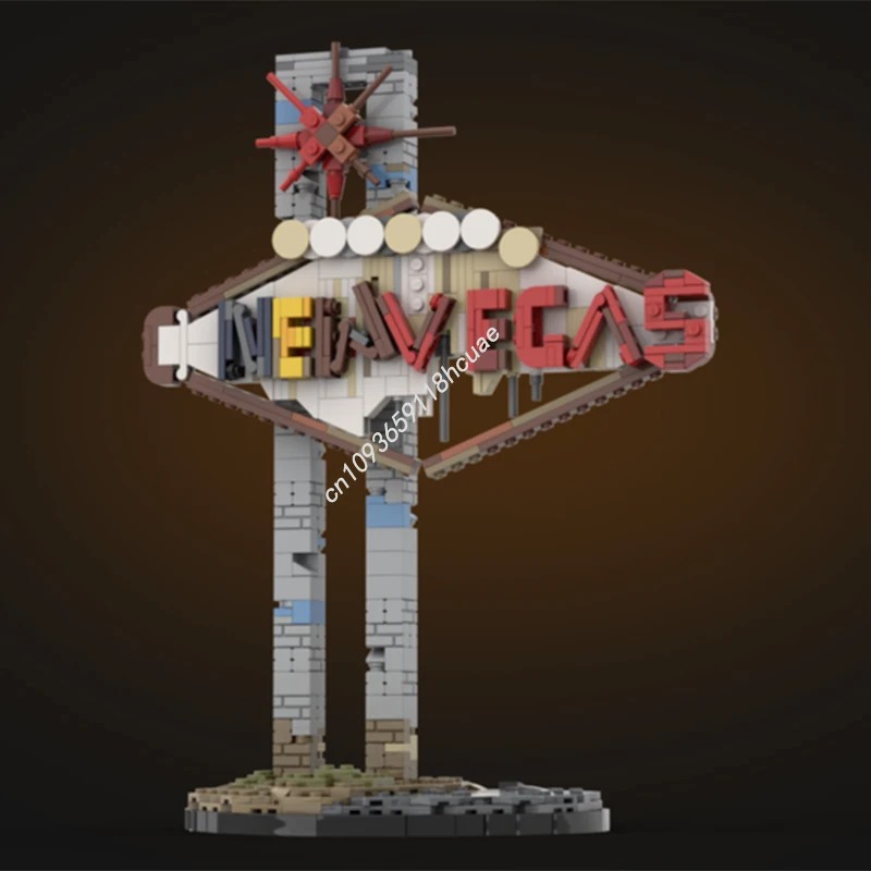 653 stücke MOC Neue Vegaser Zeichen Fallout Modell Bausteine Kreative Spielzeug Geburtstag Handwerk Ziegel Montieren Kinder Weihnachten Geschenke Image