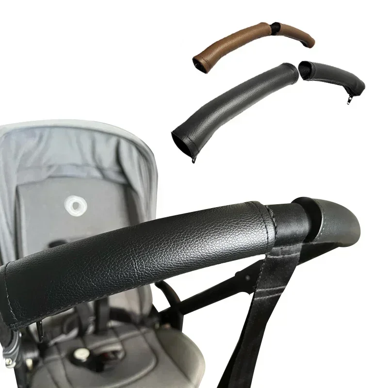 Kinderwagen Griff Abdeckung FIT FÜR Bugaboo Bee3 Bee5 Bee + Kinderwagen Zubehör PU Leder Abdeckung Wagon Armlehne Schutzhülle Image