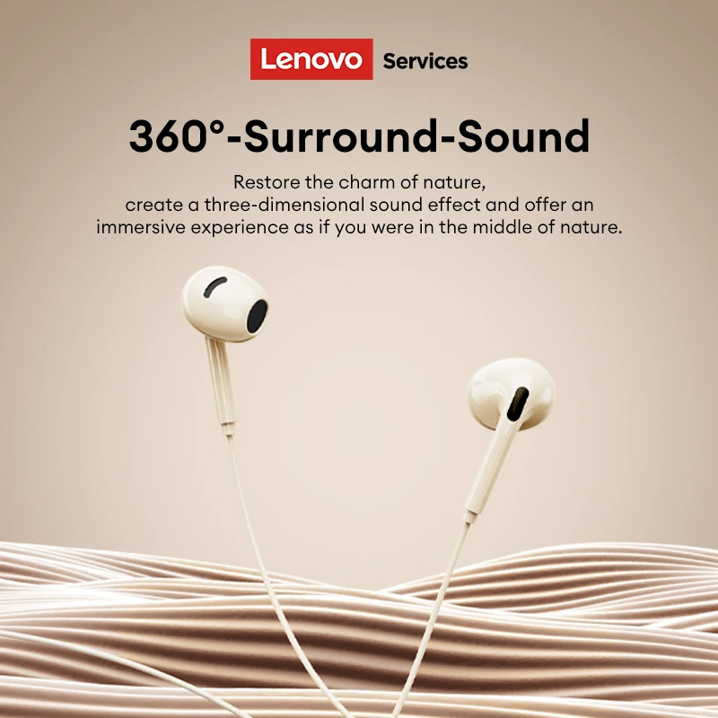 Lenovo YF02 Kabelgebundene Gaming-Kopfhörer 3,5 mm/Typ C für Mobiltelefone, Computer und mehr HiFi-Sound-Musik-Kopfhörer mit Mikrofon Image