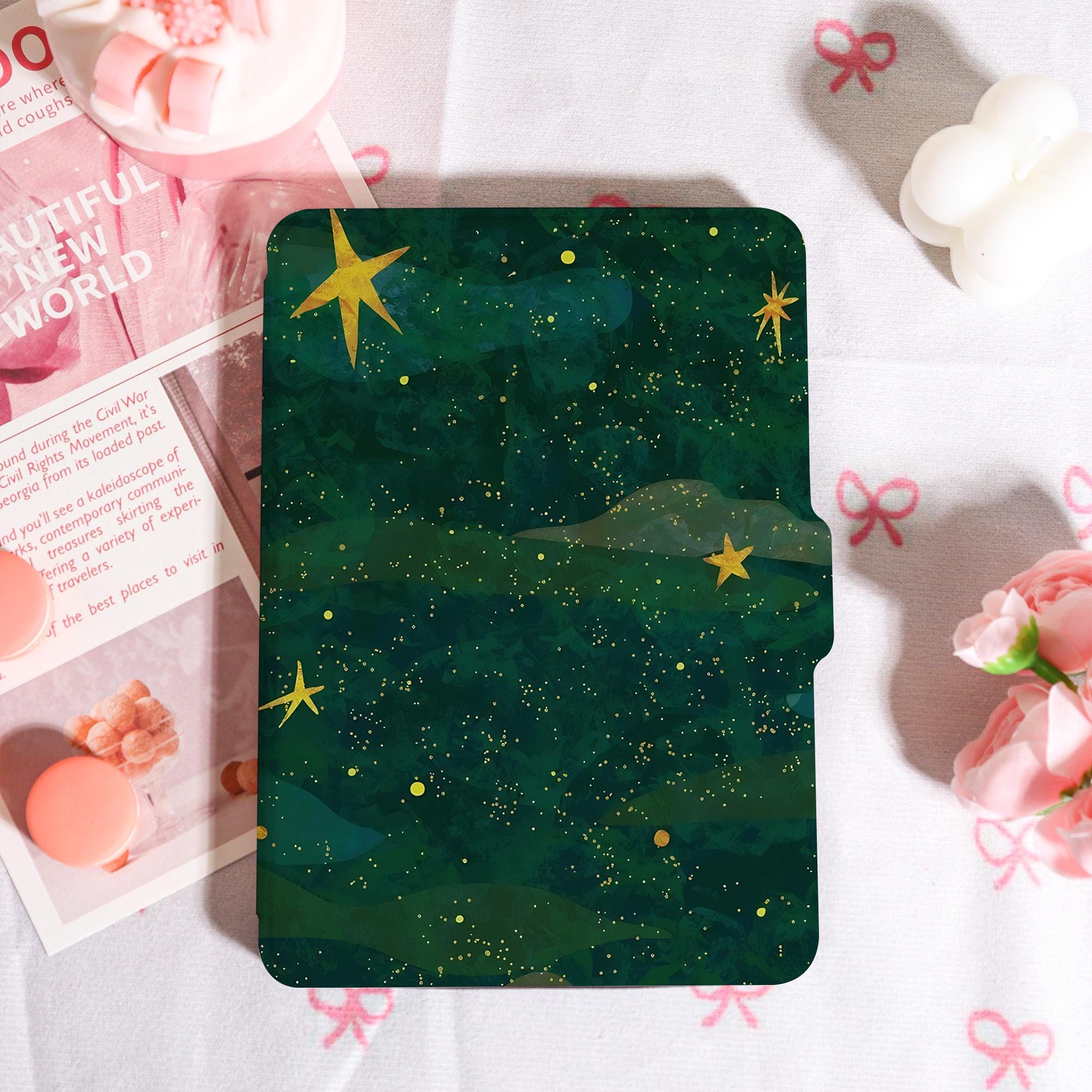 "Custodia per Kindle Starry Sky Forest con cinturino da polso, custodia per Kindle 6/6,8/7\", custodia per Kindle Kobo Paperwhite 12/11, Kindle 12/11/10"