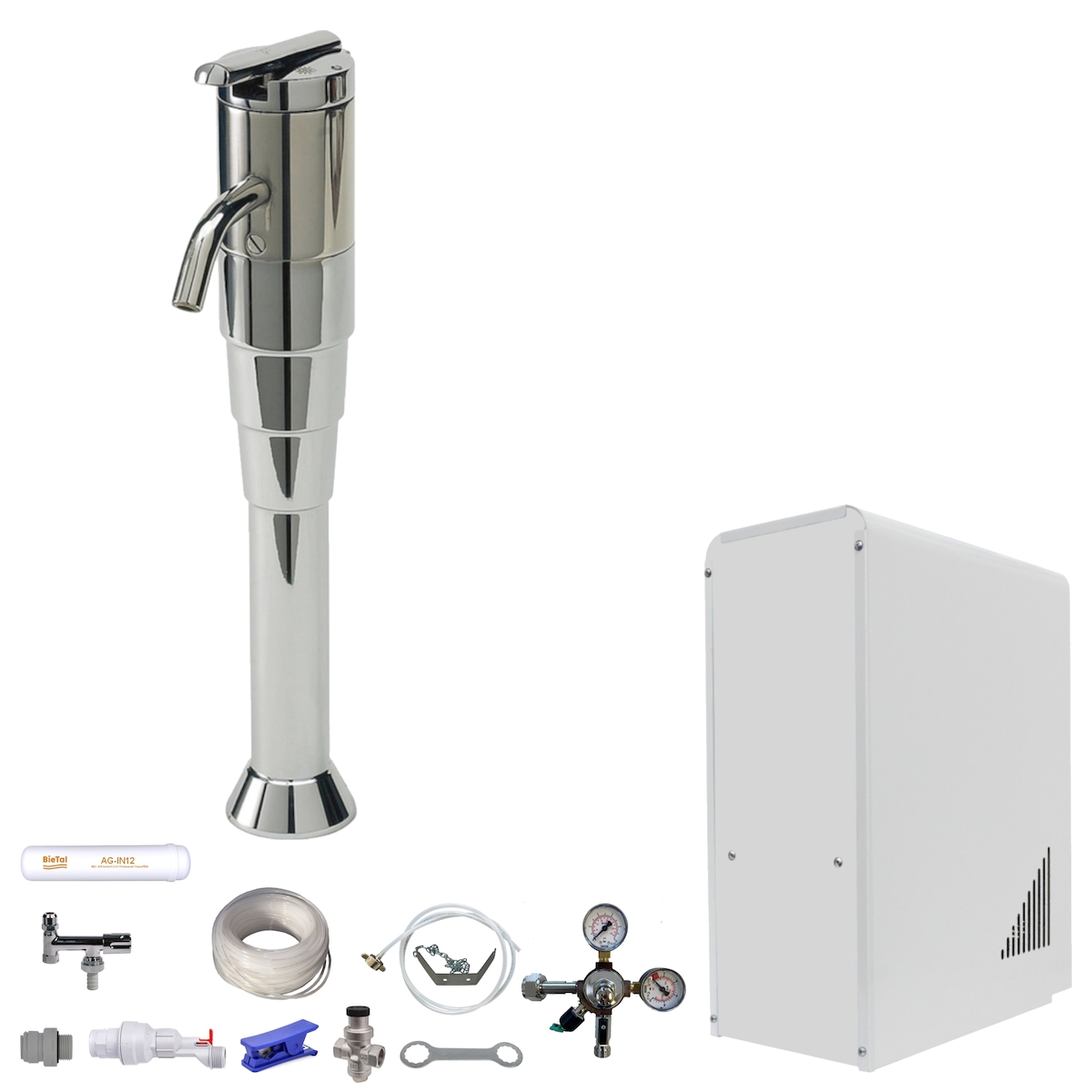 Sprudelwasser Tafelwasseranlage BieTal® BT-10U Kühlung 3-ltg Schanksäule G68 SET Image