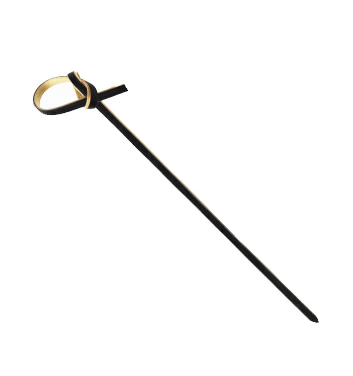 MONOUSO - Knotenspieße Schwarz 10cm in einer Schachtel (250 Stück) Image