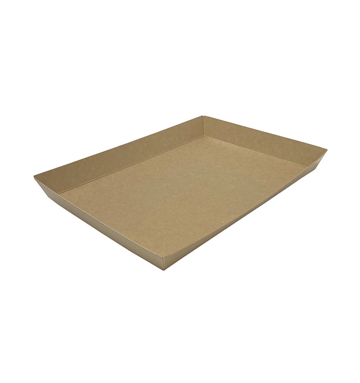 MONOUSO - Kraft-Karton Tablett für Catering Box 33x23x3cm (50 Stück) Image