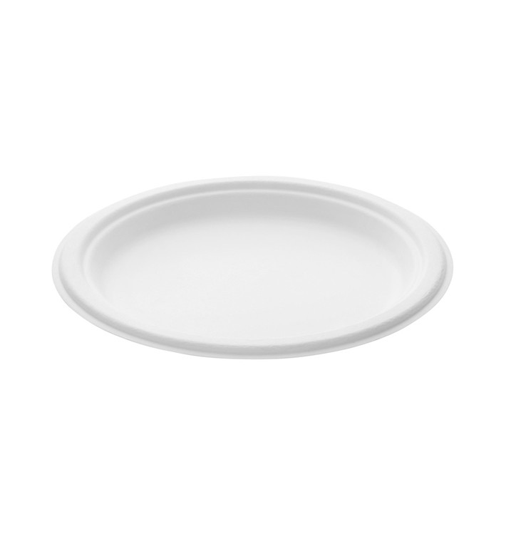 MONOUSO - Teller Zuckerrohr Weiß Ø23cm (500 Stück) Image